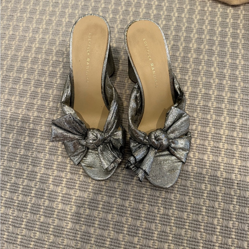 Loeffler Randall Bow Heels in Silver